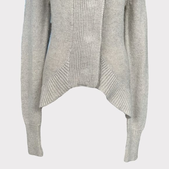 MODA International Tan Knit Snap Button Cowl Neck Sweater Women's Size Small - Picture 3 of 15